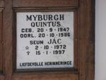 MYBURGH Quintus 1947-1986 :: MYBURGH Jac 1972-1997