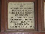 ROBINSON Percy Erle Gordon 1887-1959 & Annie Rachel 1876-1966