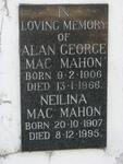 MACMAHON Alan George 1906-1966 & Neilina 1907-1995