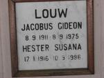 LOUW Jacobus Gideon 1911-1975 & Hester Susana 1916-1996