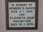 RAUCH Hendrik O. -1968 :: MACINTYRE Elizabeth Joan -1976
