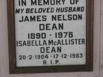 DEAN James Nelson 1890-1976 & Isabella McAllister 1904-1983