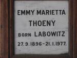 THOENY Emmy Marietta nee LABOWITZ 1896-1977