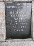 RAND Reginald Charles 1890-1966 & Laetitia 1895-1982