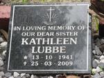 LUBBE Kathleen 1941-2009