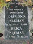 ZEEMAN Desmond 1941-1998 & Erica 1943-2005