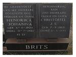 BRITS Christoffel J.S. 1919-1995 & Hendrika Johanna 1904-1982
