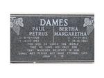 DAMES Paul Petrus 1908-1983 & Bertha Margaretha 1913-1983