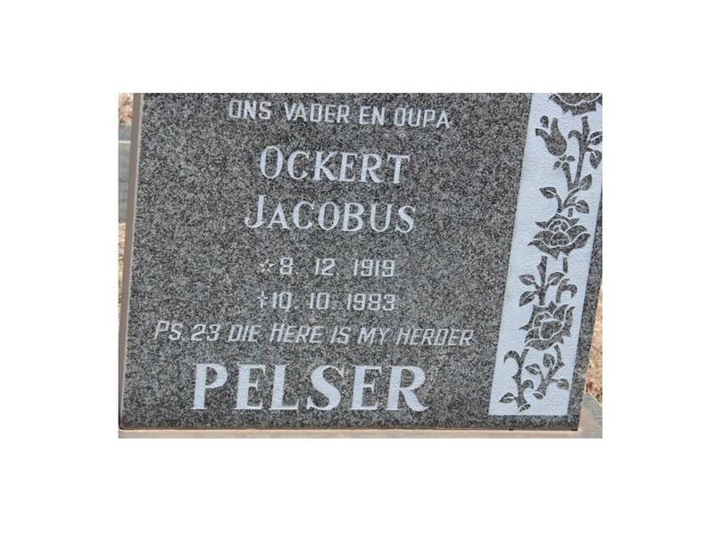 PELSER Ockert Jacobus 1919-1983