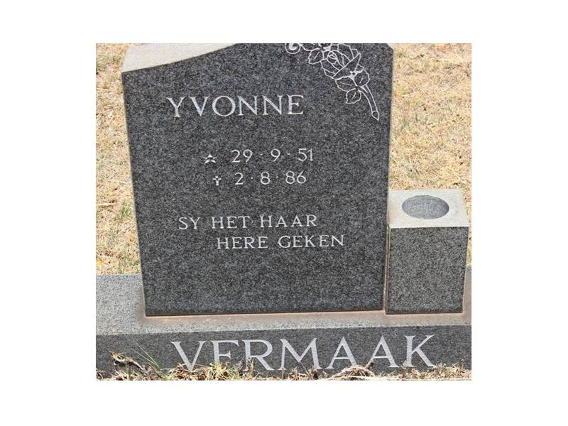VERMAAK Yvonne 1951-1986