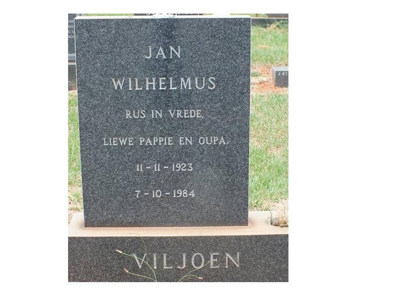 VILJOEN Jan Wilhelmus 1923-1984