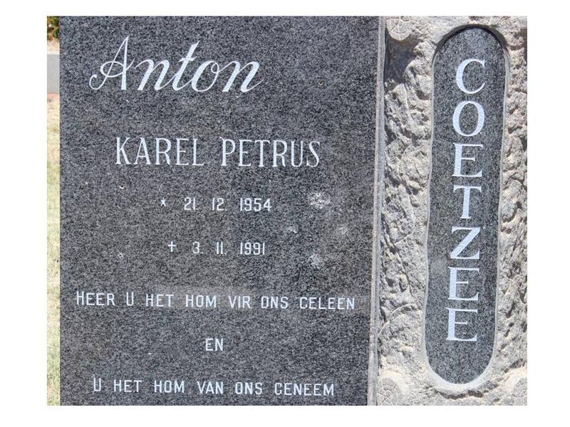 COETZEE Anton Karel Petrus 1954-1991