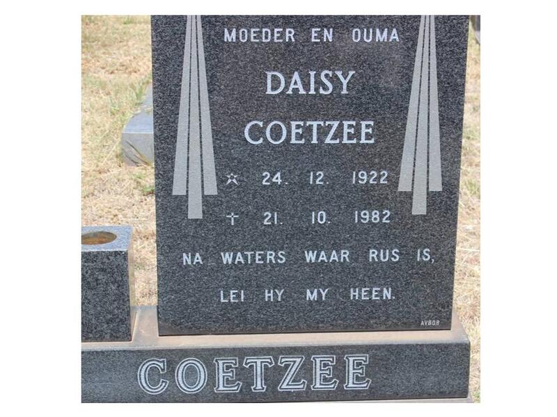 COETZEE Daisy 1922-1982