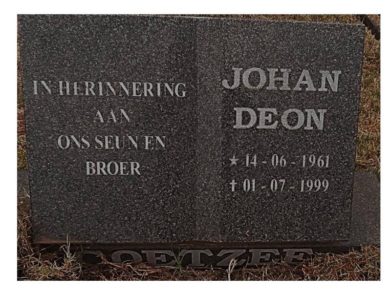 COETZEE Johan Deon 1961-1999