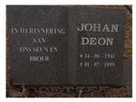 COETZEE Johan Deon 1961-1999
