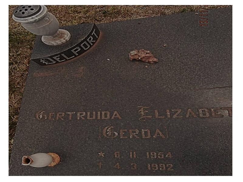 DELPORT Gertruida Elizabeth 1954-1992