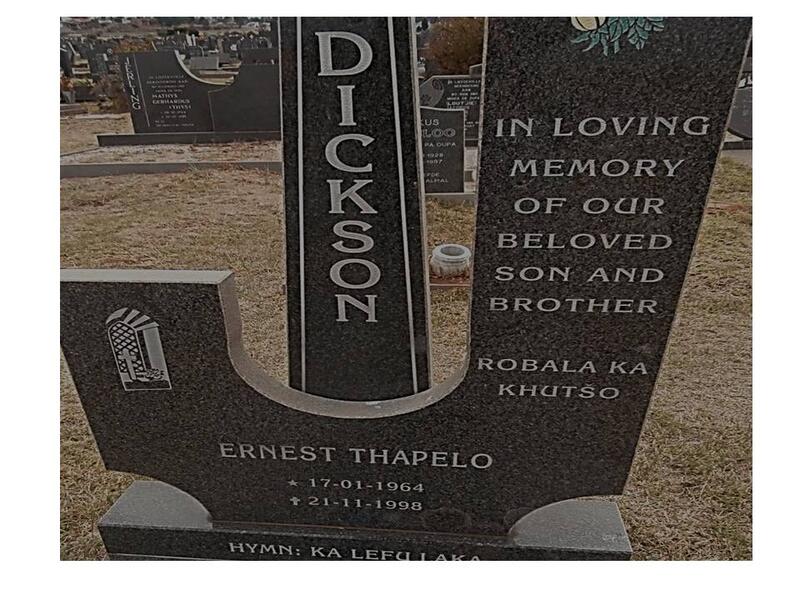 DICKSON Ernest Thapelo 1964-1998