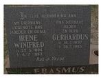 ERASMUS Gerhardus 1897-1985 & Irene Winifred 1894-1983