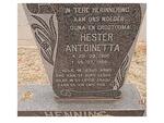 HENNING Hester Antoinetta 1902-1988