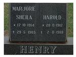 HENRY Harold 1912-1988 & Marjorie Sheila 1914-1985