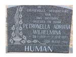 HUMAN Petronella Adriana Wilhelmina 1918-1983
