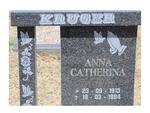 KRUGER Anna Catherina 1913-1984