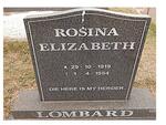 LOMBARD Rosina Elizabeth 1919-1994
