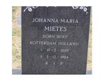 MIETES Johanna Maria nee BOEF 1889-1984