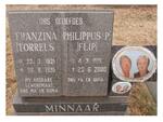 MINNAAR Philippus P. 1919-2000 & Franzina 1921-1995