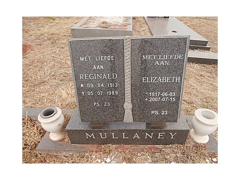 MULLANEY Reginald 1913-1989 & Elizabeth 1917-2007