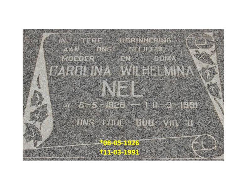NEL Carolina Wilhelmina 1926-1991