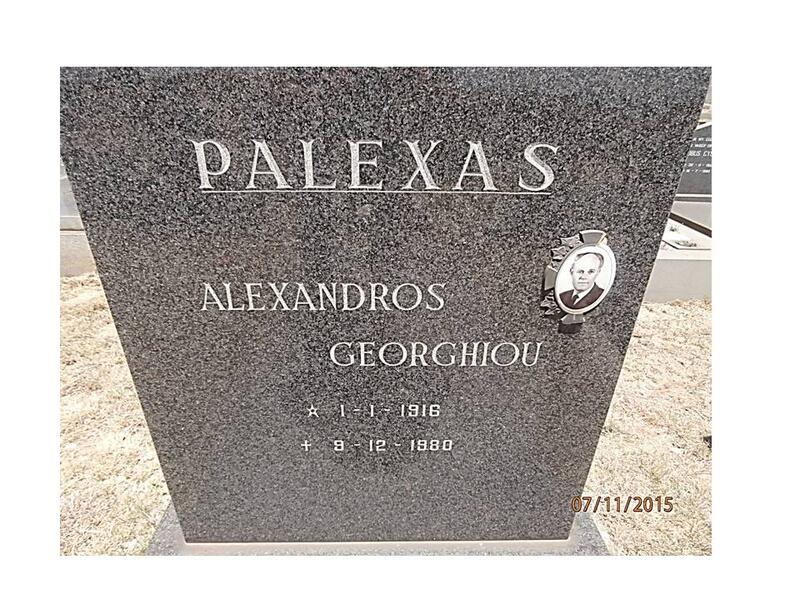 PALEXAS Alexandros Georghiou 1916-1980