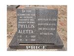 PRICE Phyllis Aletta 1925-1980