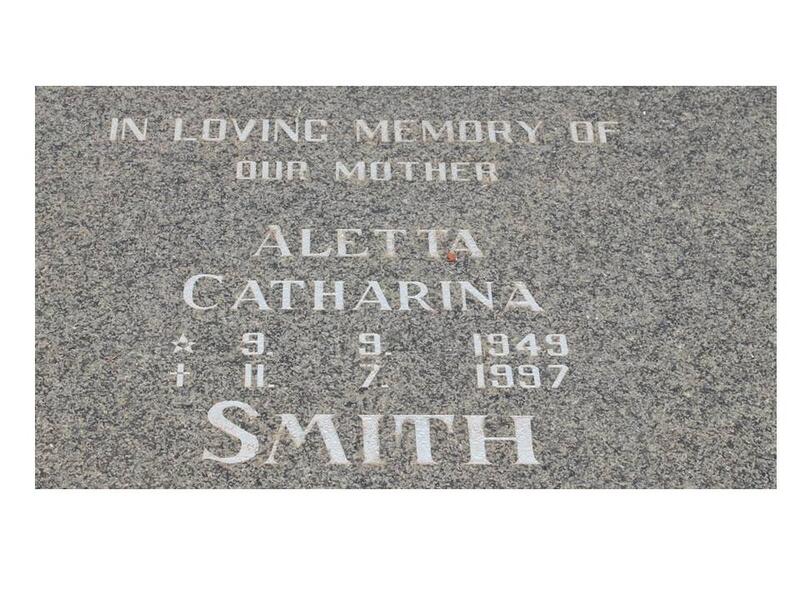 SMITH Aletta Catharina 1949-1997