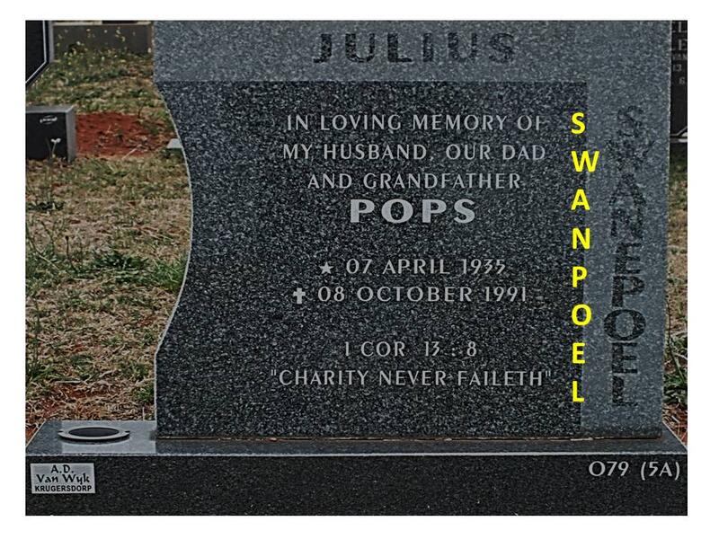 SWANEPOEL Julius 1935-1991