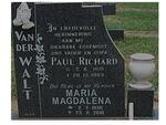 WALT Paul Richard, van der 1931-1983 & Maria Magdalena 1938-2010
