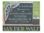WALT Susanna Margaretha H., van der 1901-1983