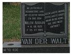 WALT Willem Adriaan, van der 1920-1985