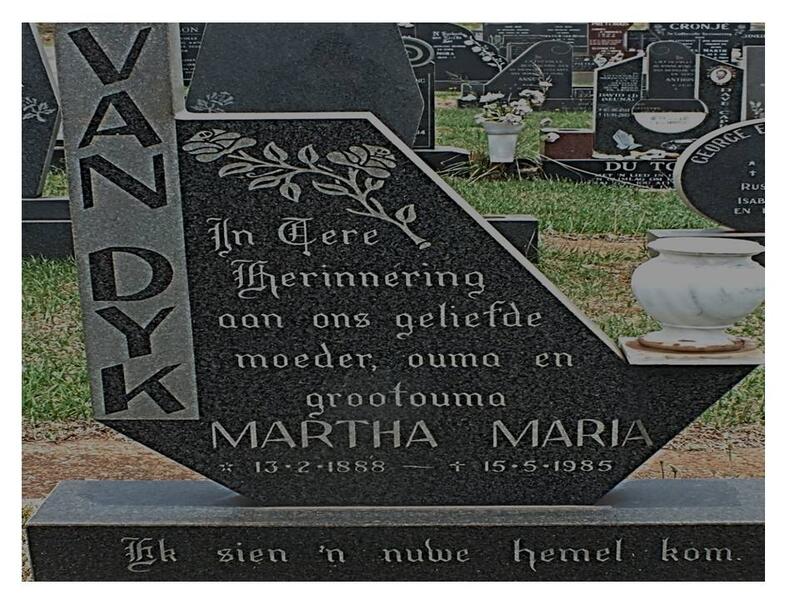 DYK Martha Maria, van 1888-1985
