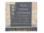 RENSBURG Rene Gezina Cathrina, van nee SWANEPOEL 1949-1982