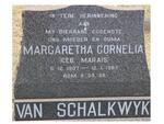 SCHALKWYK Margaretha Cornelia, van nee MARAIS 1907-1983