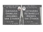 STADEN Zacharia Cornelius Johannes, van 1908-1975 & Catharina Petronella Hermina 1911-1985