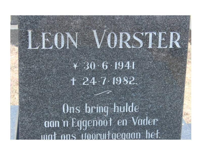 VORSTER Leon 1941-1982