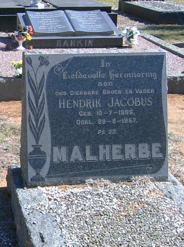 MALHERBE Hendrik Jacobus 1886-1957