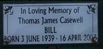 CASEWELL Thomas James 1939-2007