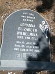 EILERD Johanna Elizabeth Wilhelmina nee VAN ZYL 1913-2000