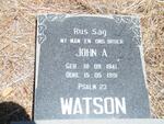 WATSON John A. 1941-1991
