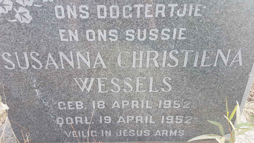 WESSELS Susanna Christiena 1952-1952