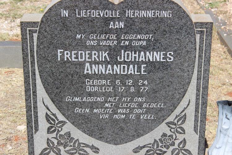 ANNANDALE Frederik Johannes 1924-1977