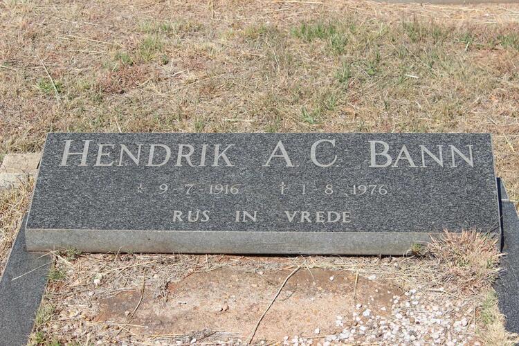 BANN Hendrik A.C.1916-1976